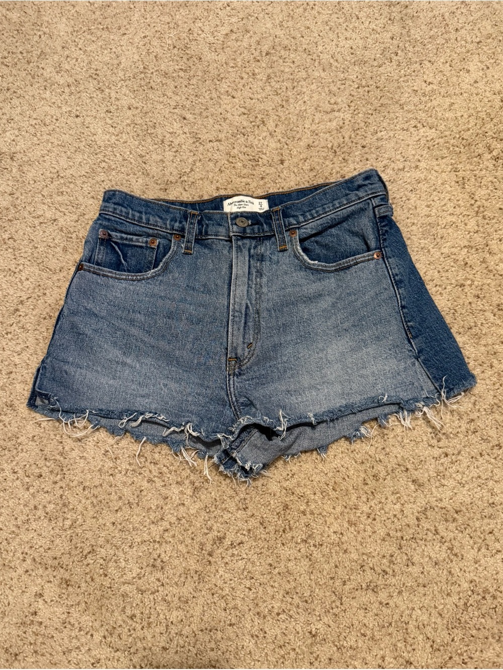 Abercrombie & Fitch ‘The Mom High Rise’ - Two-Toned Blue